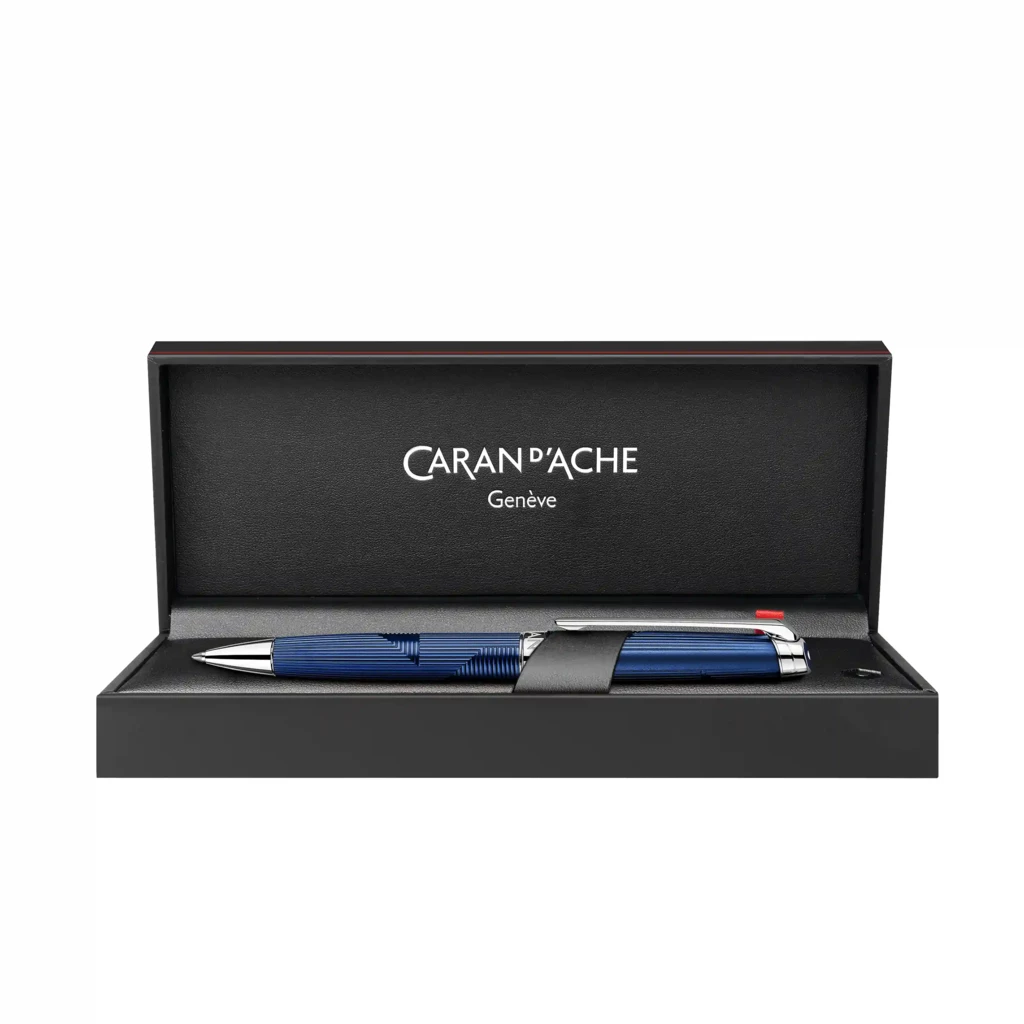 Caran d'Ache Kugelschreiber Léman Bleu Marin rhodiniert