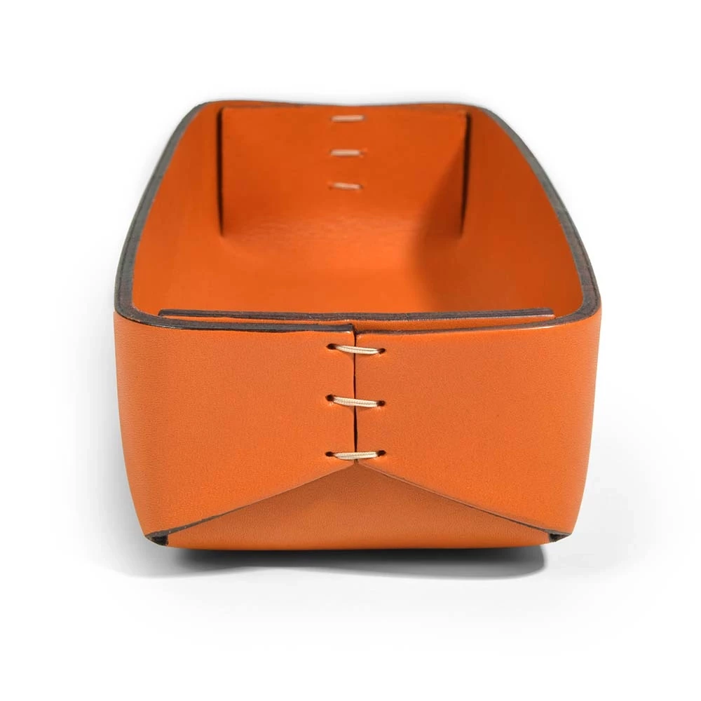 Stiftablage Stitch Schmal Leder Orange