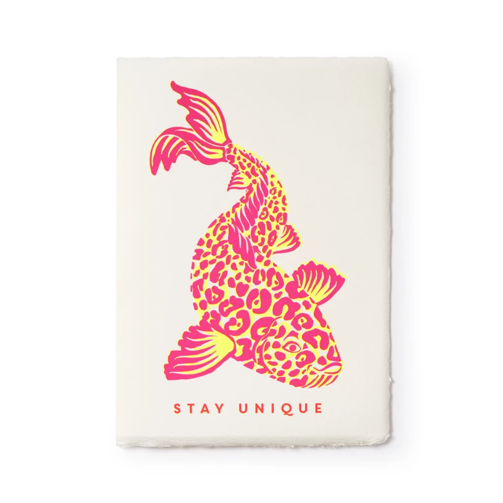 Grußkarte „Stay Unique" Bütten