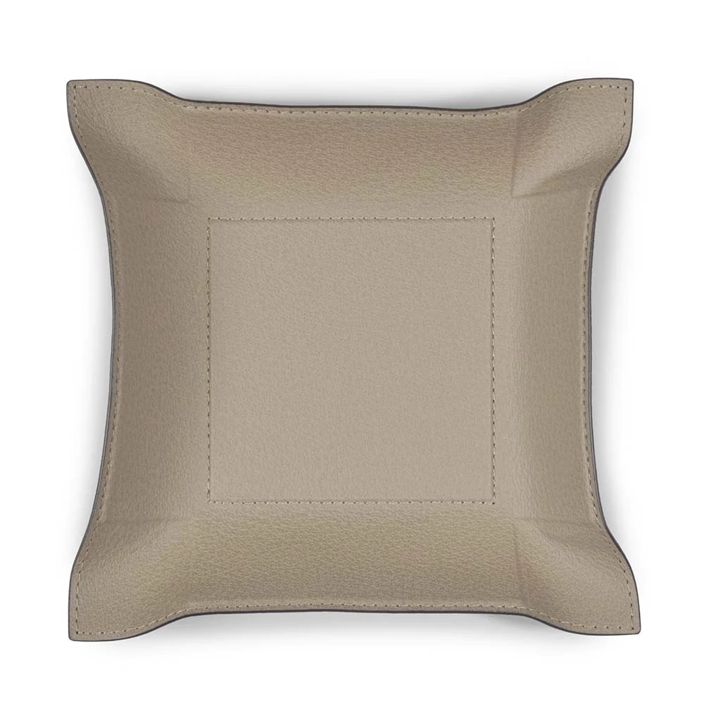 Taschenleerer Boar Quadratisch Leder Taupe