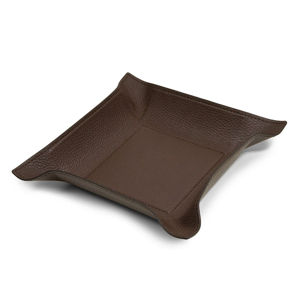 Taschenleerer Hirsch Quadratisch Leder Mocca