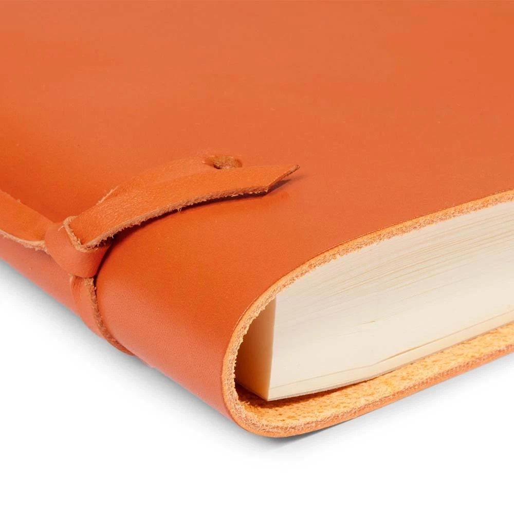 Skizzenblock Groß Leder Orange