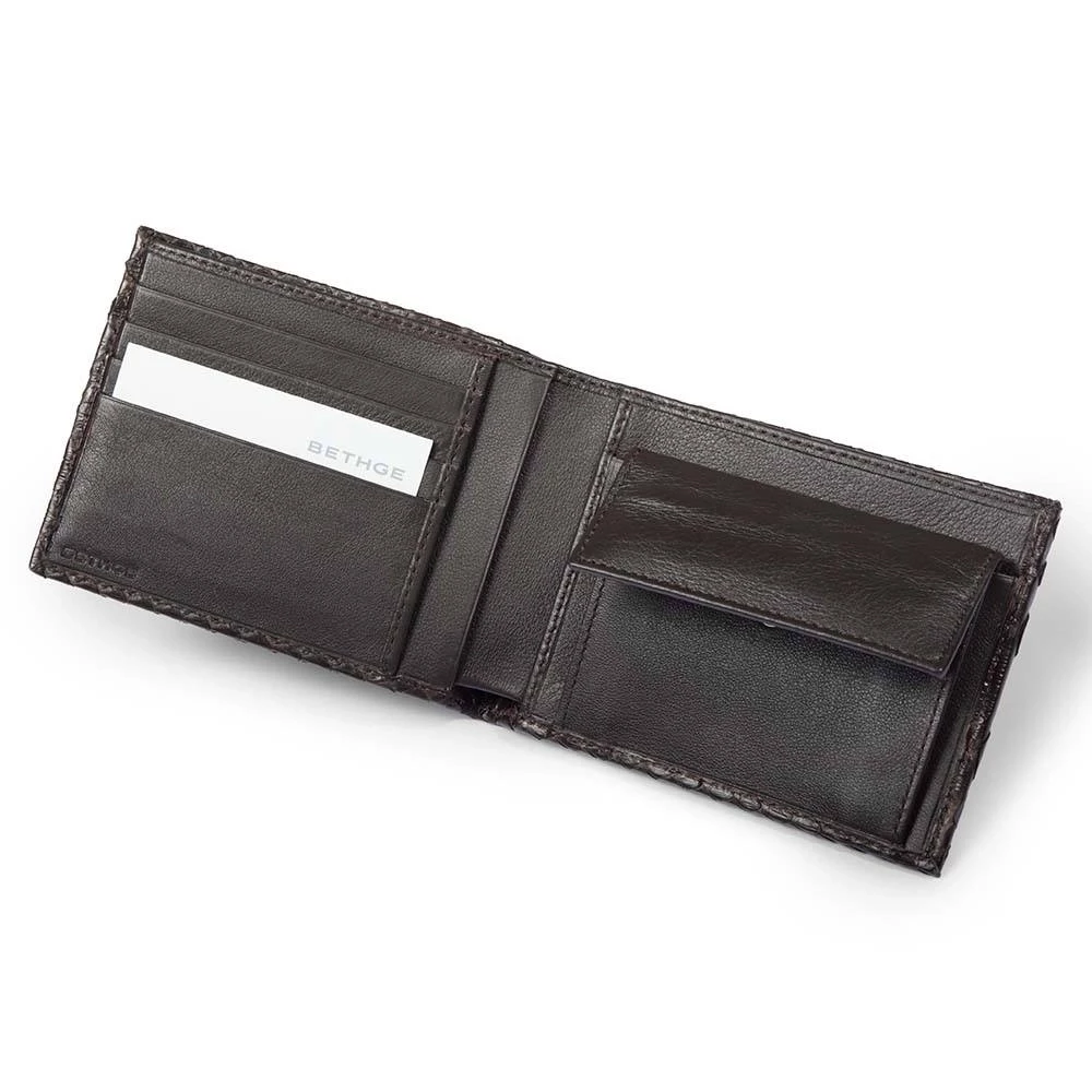 Portemonnaie Breit mit Münzfach Leder Braun