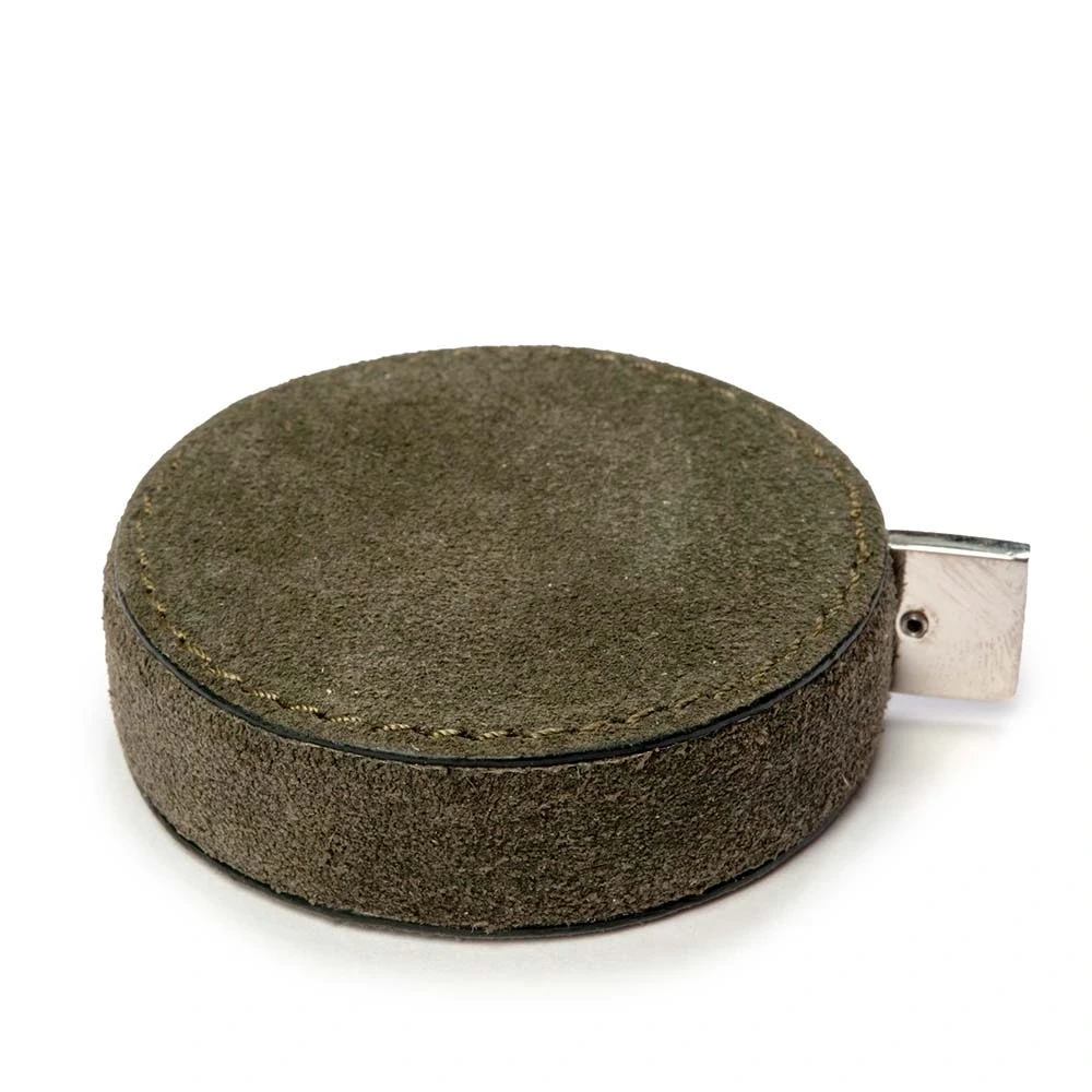 massband_leder_suede_laenge_150_cm_10 Leder Maßband Wildleder 150 cm Dunkelgrün