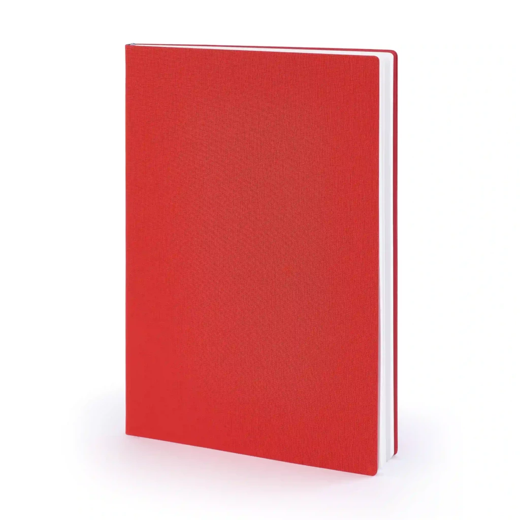 Leinen Notizbuch A4 blanko Rot