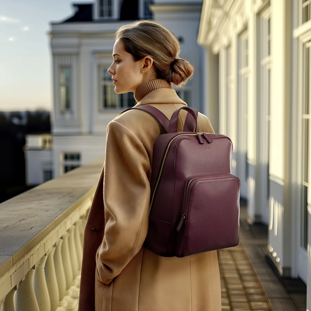 Rucksack Adri Leder Taupe
