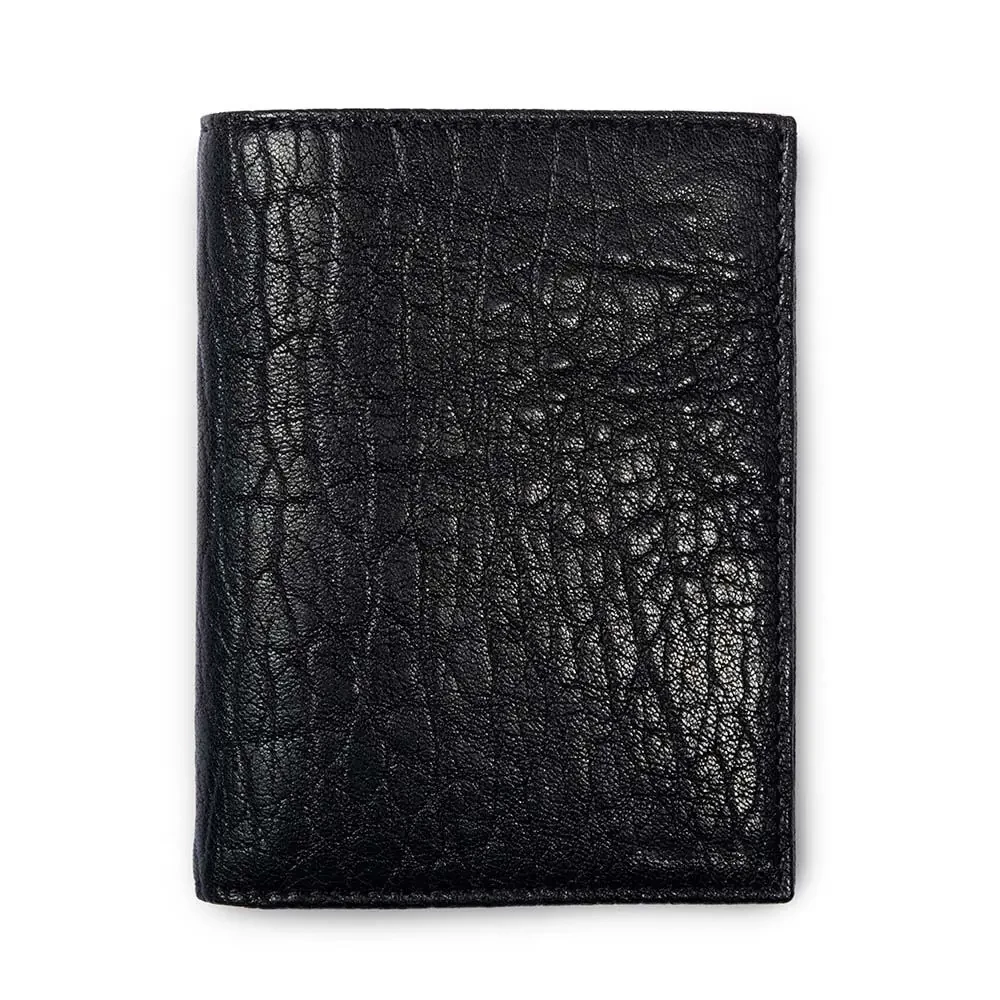 Brieftasche 8 Karten Leder Schwarz