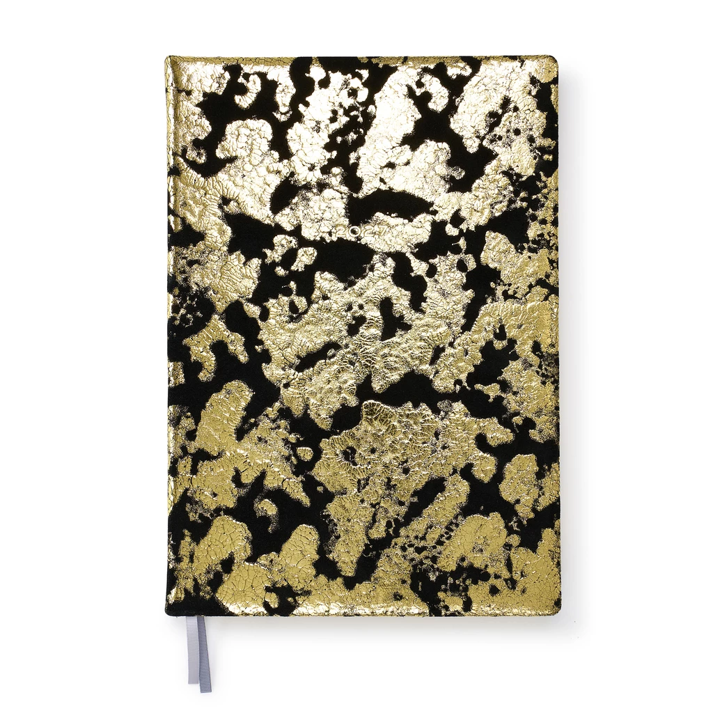 Tagesplaner 2027 Black Gold Leder