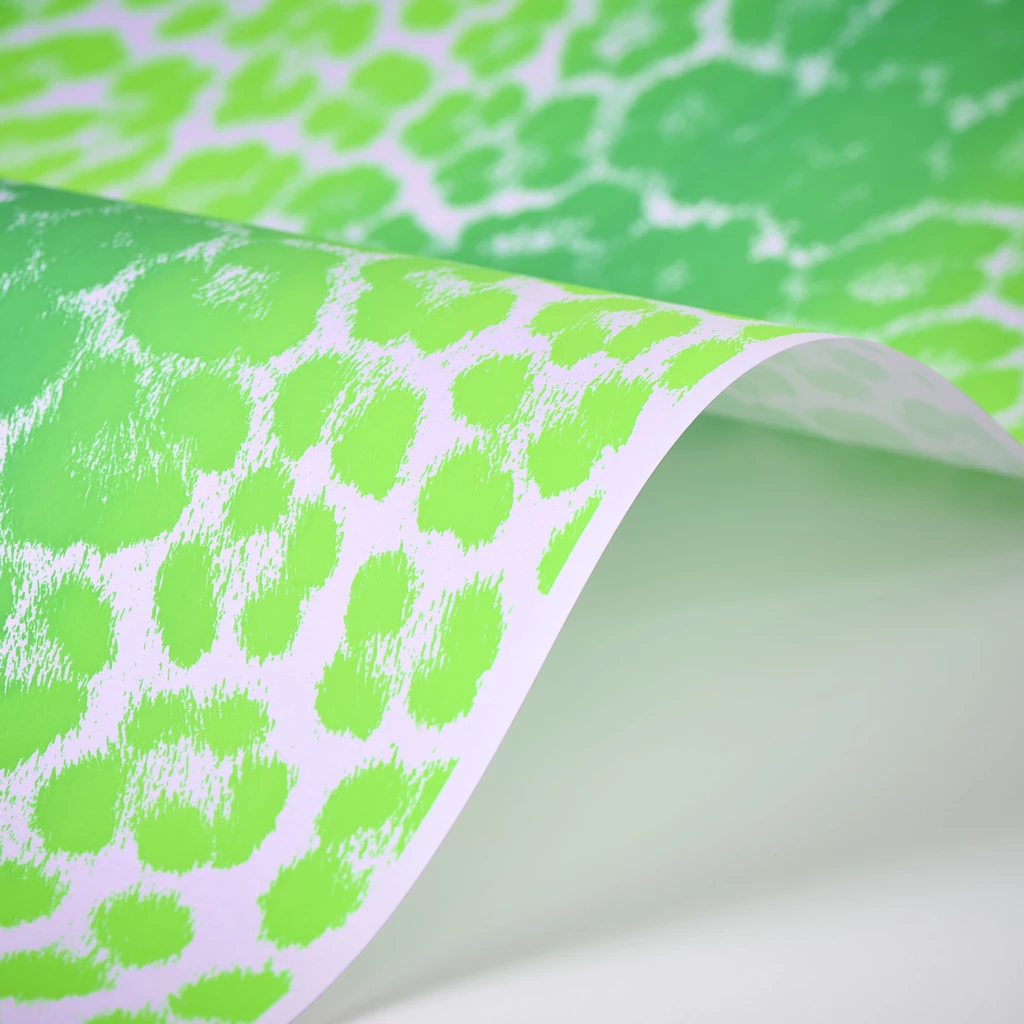 Geschenkpapier Leo 3er-Set Grün/Türkis