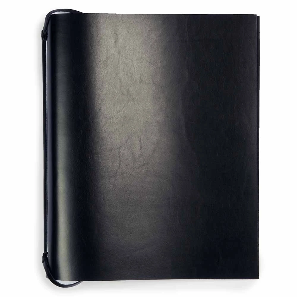 Ringbuch A4 4 Ringe Leder Schwarz