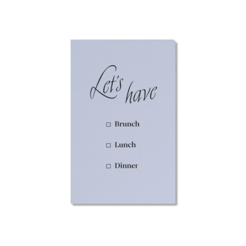 Grußkarten-Set Brunch, Lunch or Dinner Mini mit 5 Karten