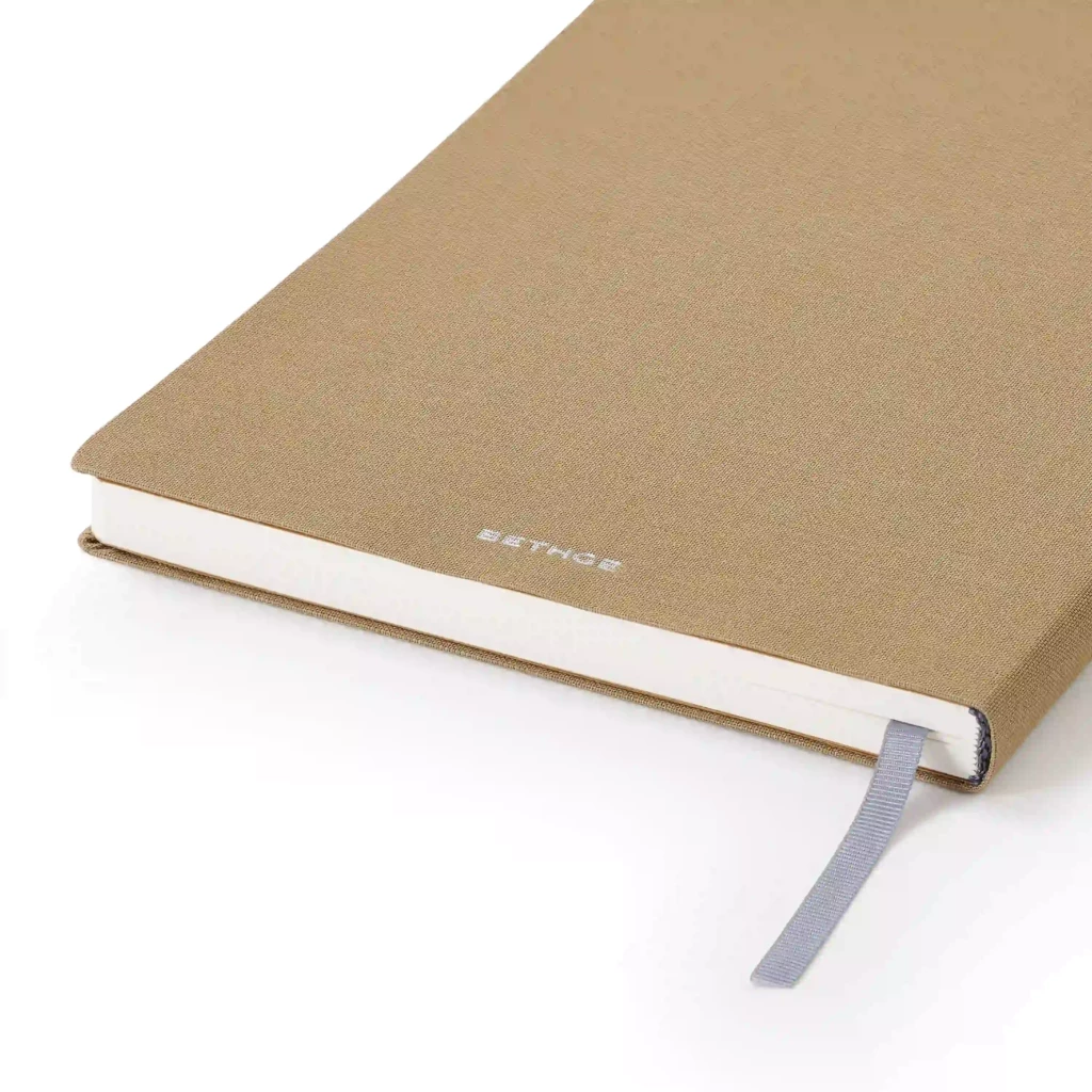 Notizbuch Leinen A5, dotted, Kaki