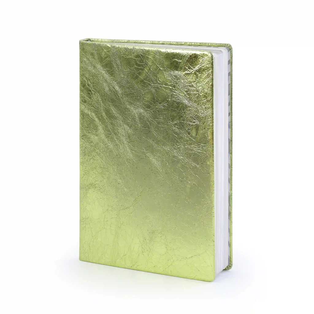 Notizbuch A5 blanko Leder Gold