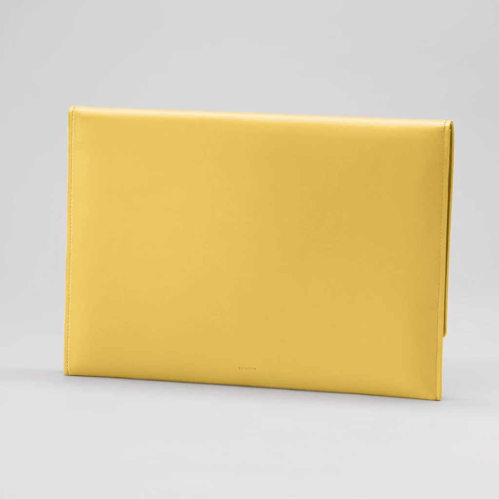 Treuleben Laptoptasche Leder Gelb