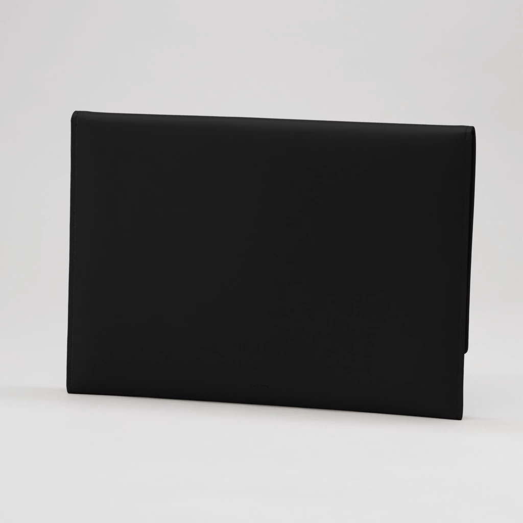 Treuleben Laptoptasche Leder Schwarz