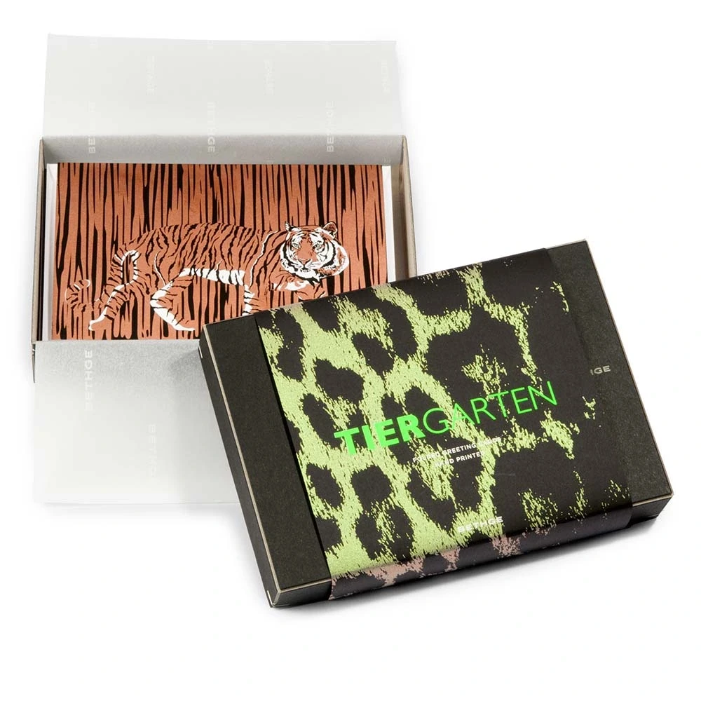 Acht Grußkarten in hochwertiger Geschenkbox - Set Tiergarten
