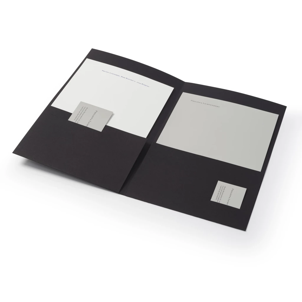 Pressemappe A4 Karton Schwarz