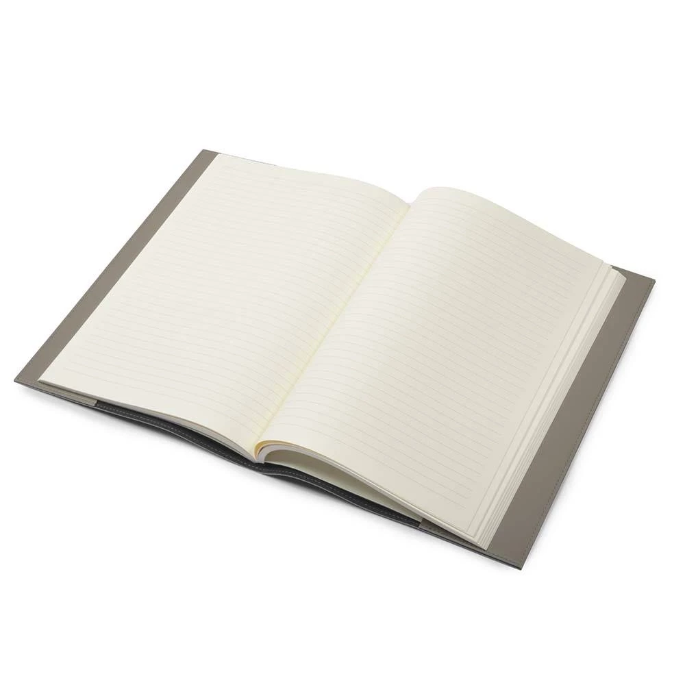 Buchhülle für DIN A4 Bücher Glattleder Taupe