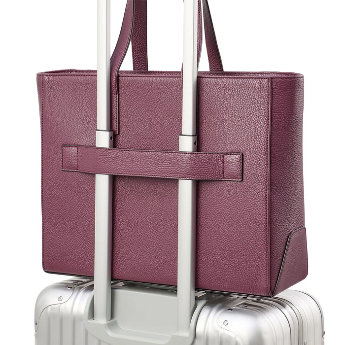 Business Shopper Leder Aubergine
