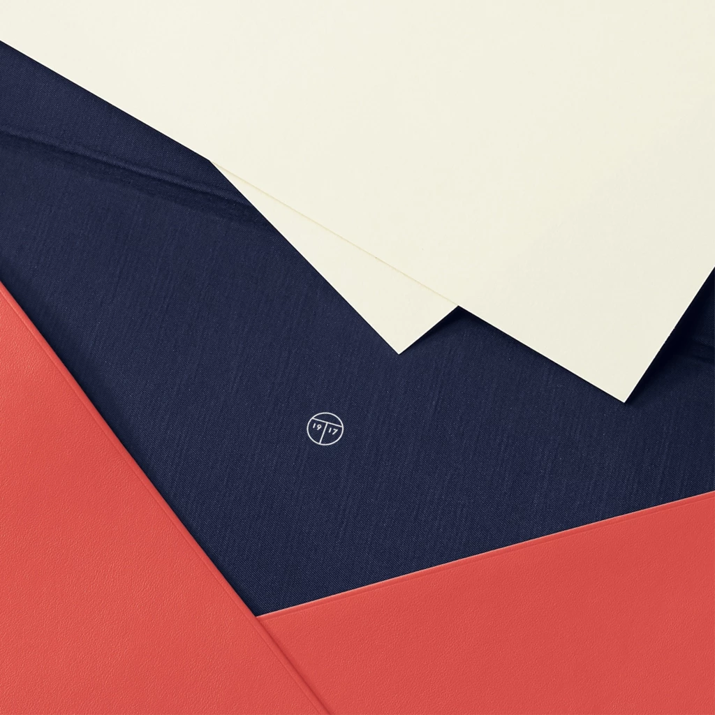 Treuleben Dokumentenmappe Envelope Leder Rot