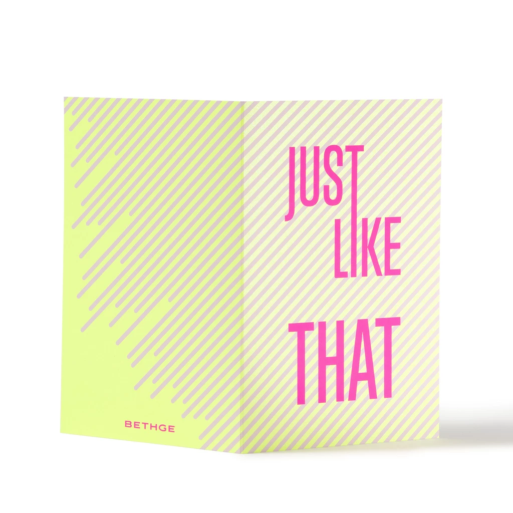 Grußkarte "Just like that" Lines 