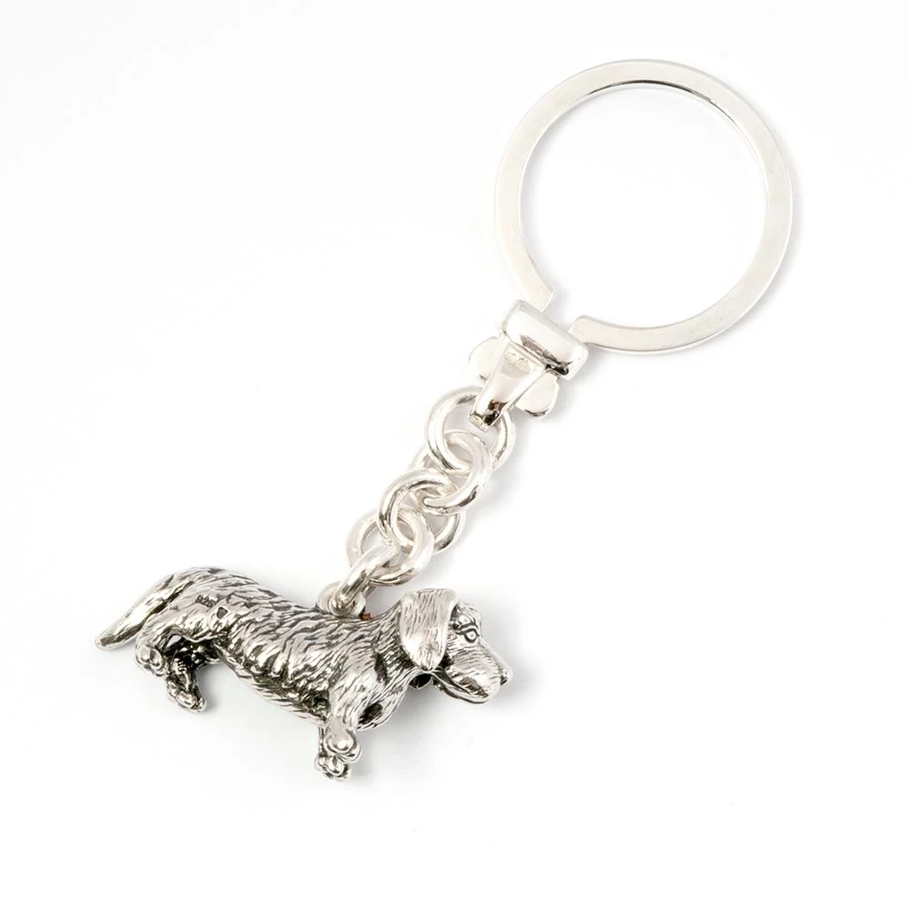 Schlüsselkette Dackel 925 Silber