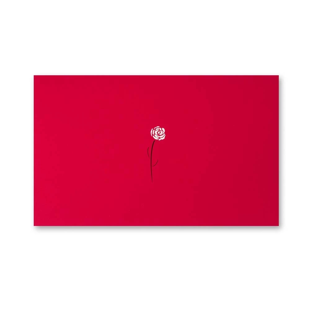 Grußkarte Rose Pure Rot Mini