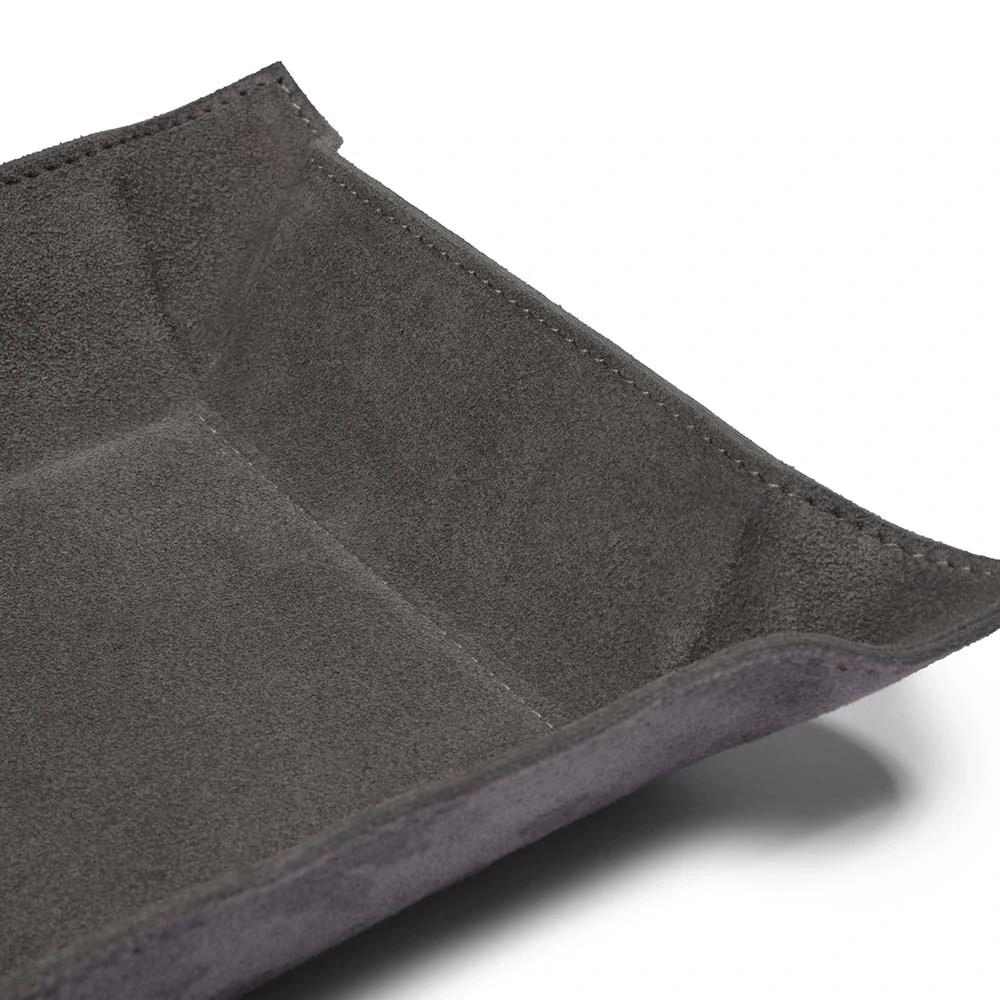 Taschenleerer Wildleder Quadratisch Leder Lava
