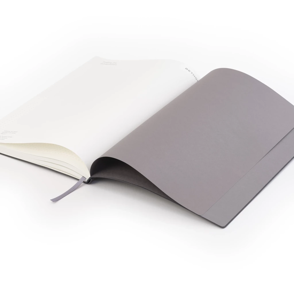 Leinen Notizbuch A4 liniert Granit