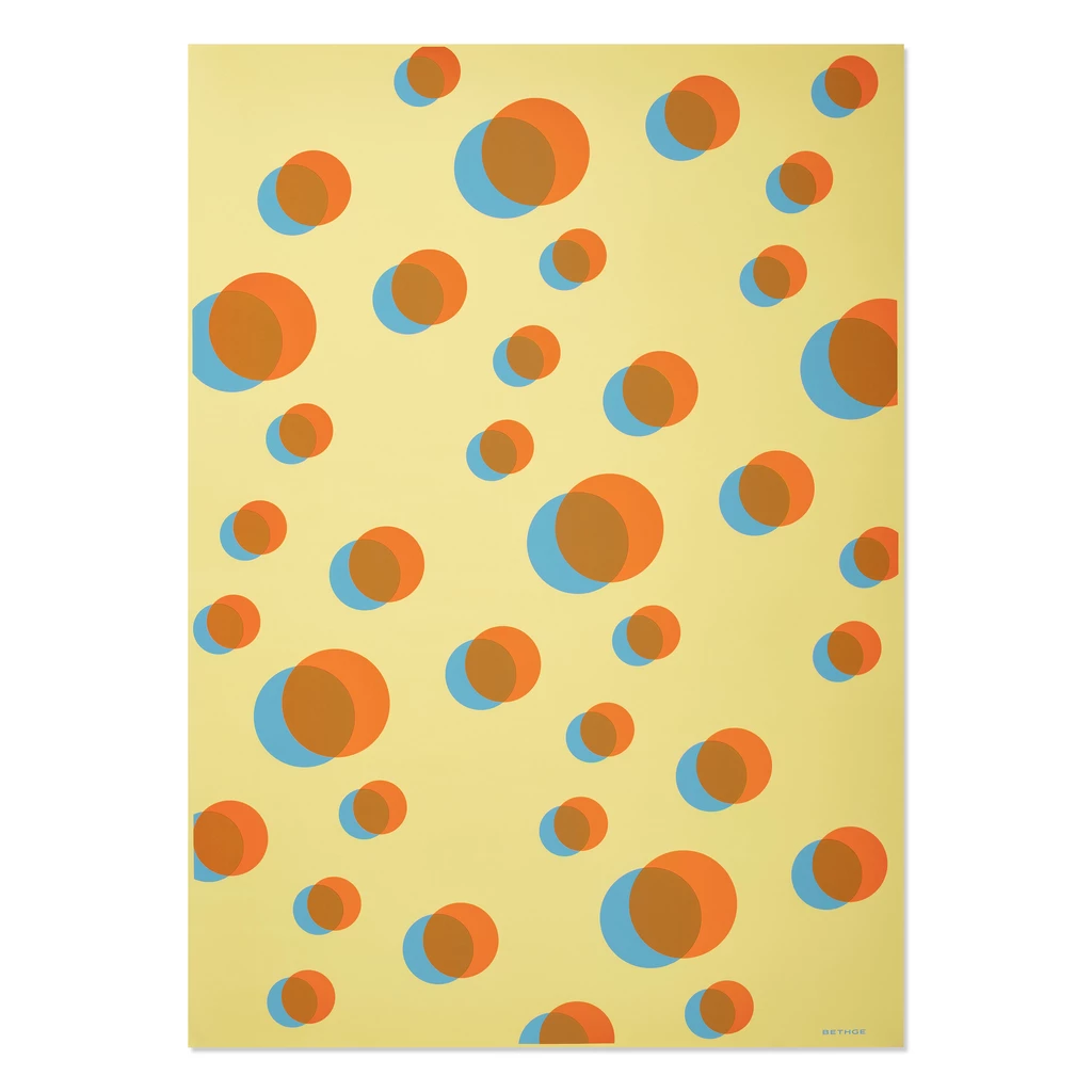 Geschenkpapier Eclipse 3er-Set Orange/Blau/Beige