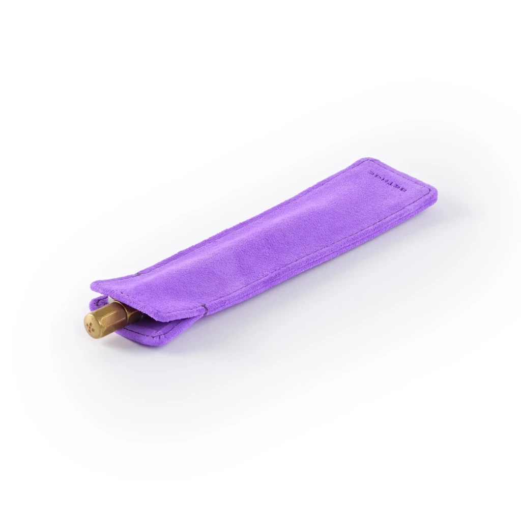 Stifteetui 1er Brushed Leder Violet