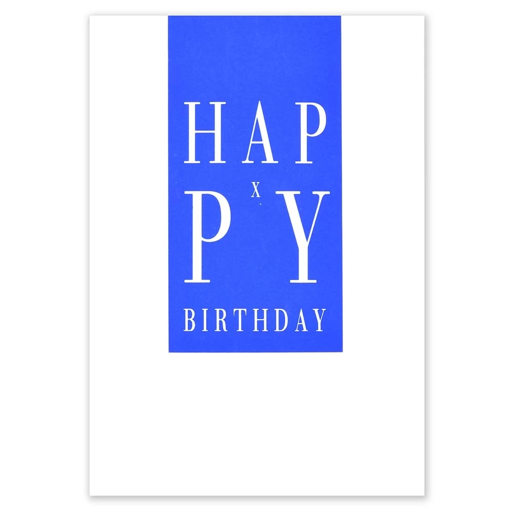 Geburtstagskarte Happy Birthday Blau A5