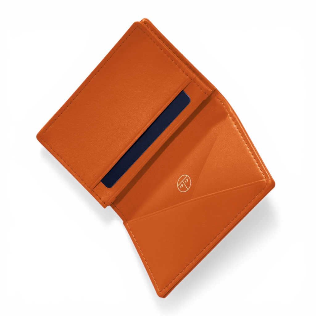 Treuleben Visitenkartenetui Leder Orange