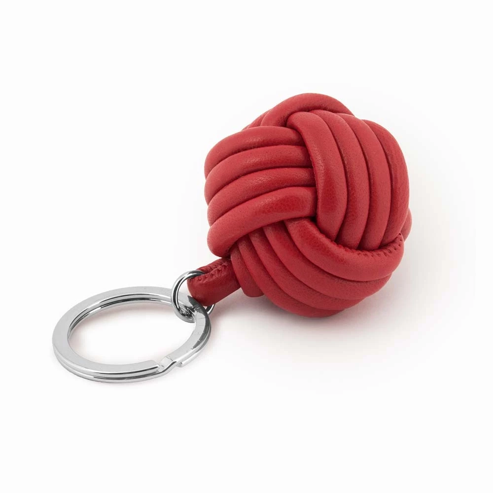 Schlüsselanhänger Nappa Leder Rot