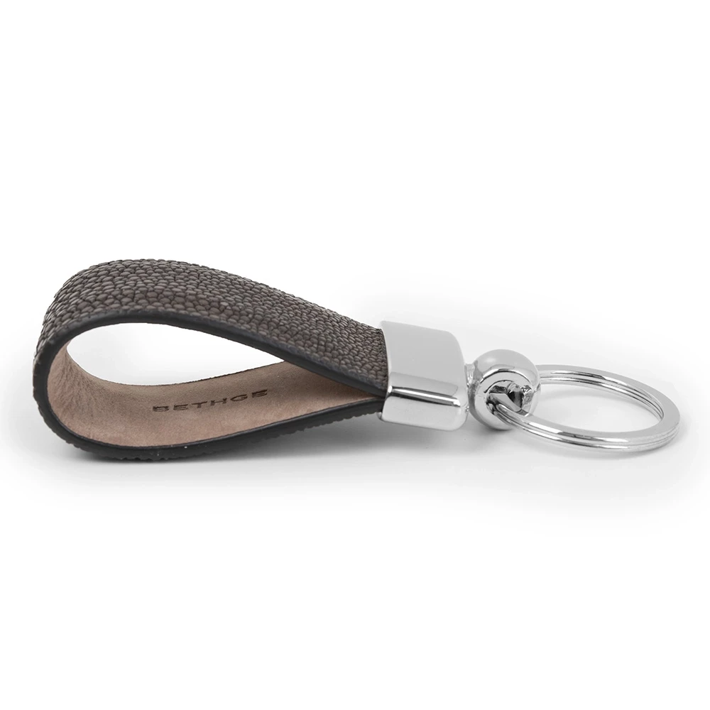 Schlüsselanhänger Rochen Leder Braun