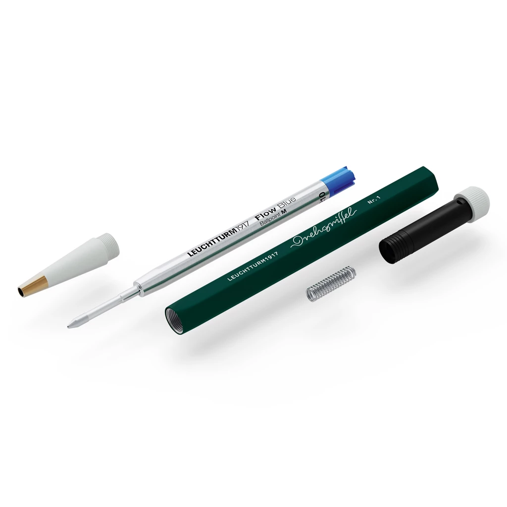 LT1917 Kugelschreiber Drehgriffel Nr.1, Forest Green /(mit Mine FLOW blau in M)