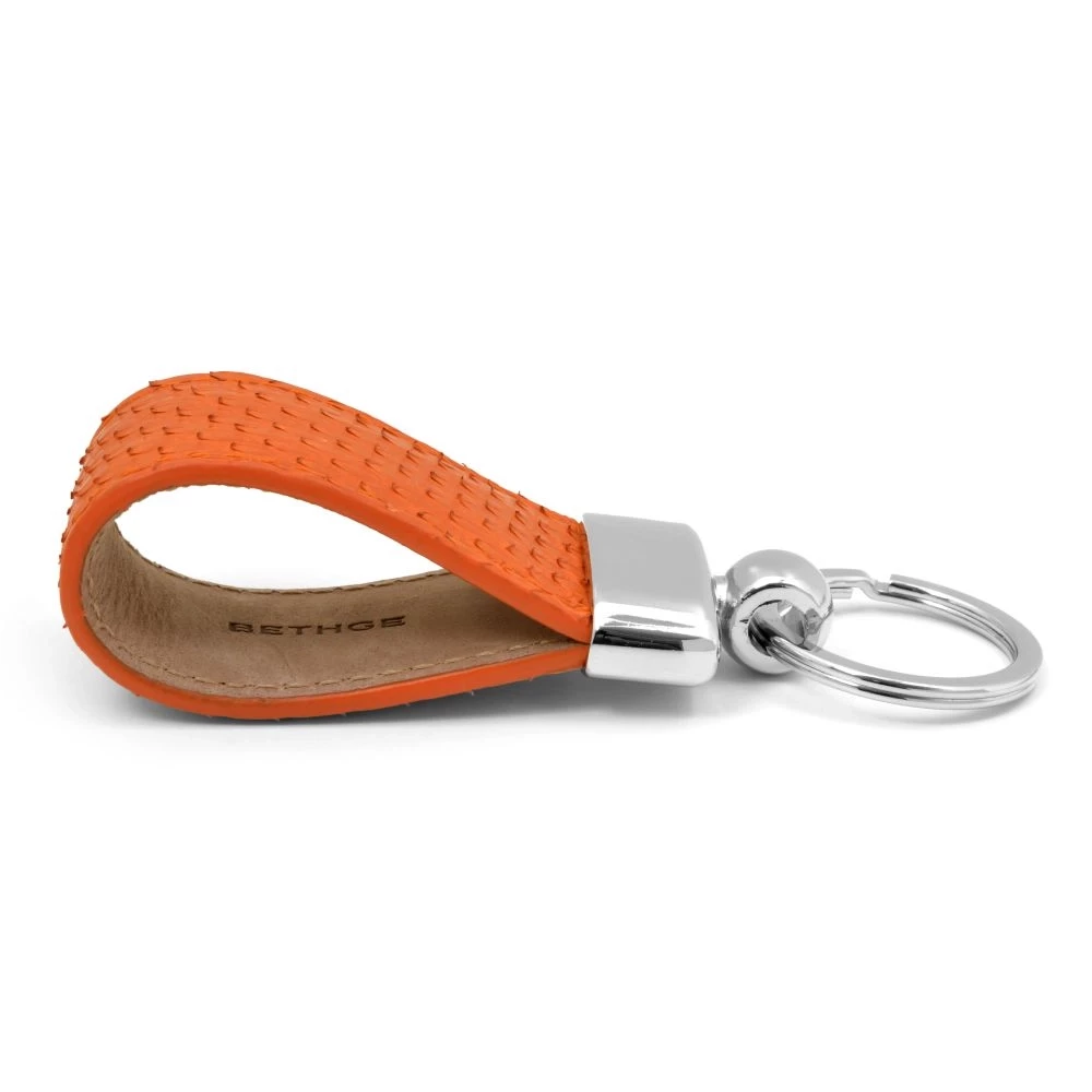 Schlüsselanhänger Python Leder Orange