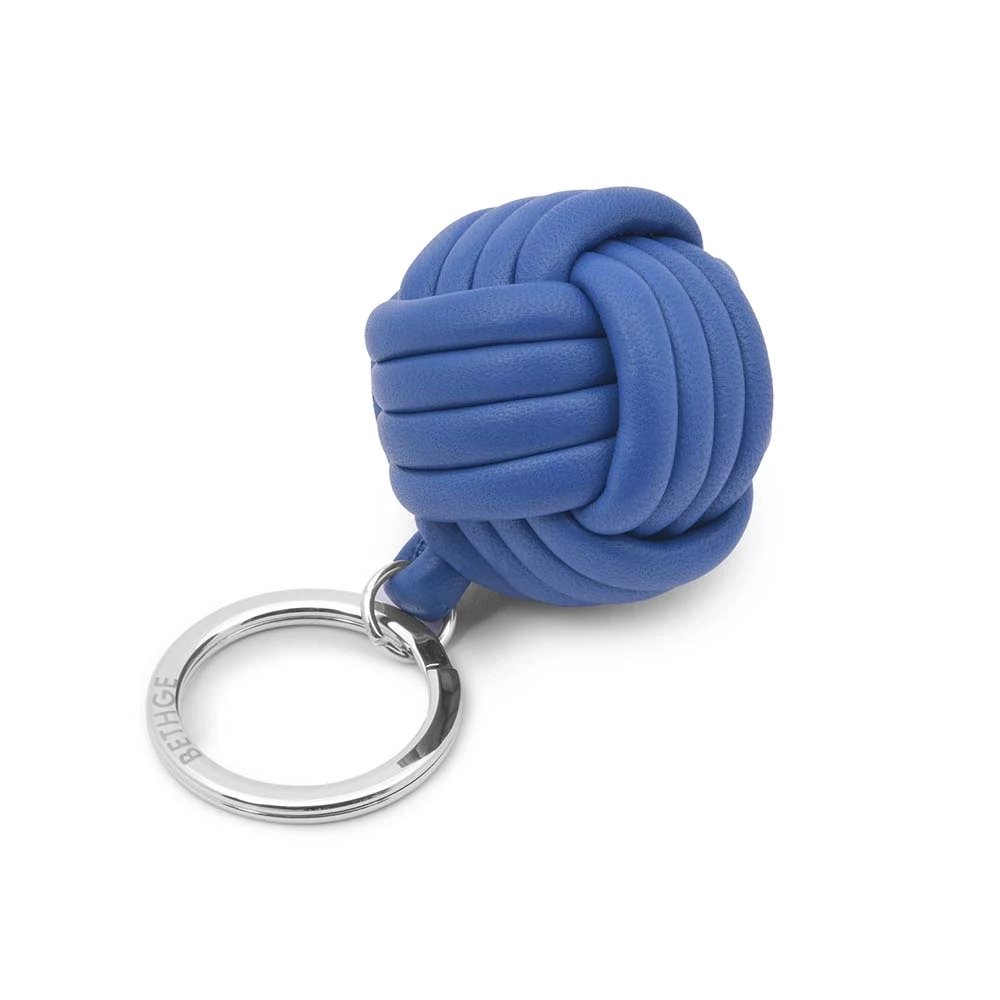 Schlüsselanhänger Nappa Leder Jeansblau