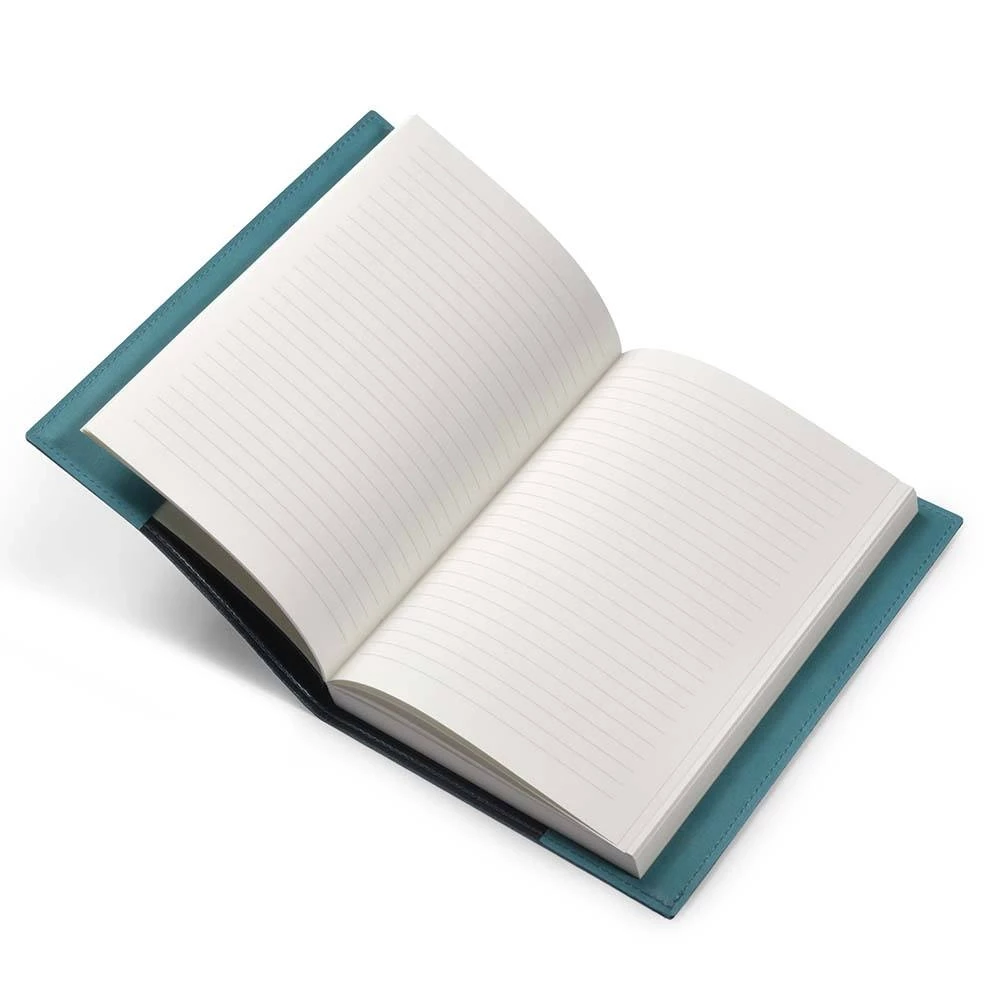 Buchhülle A5 Leder Türkis