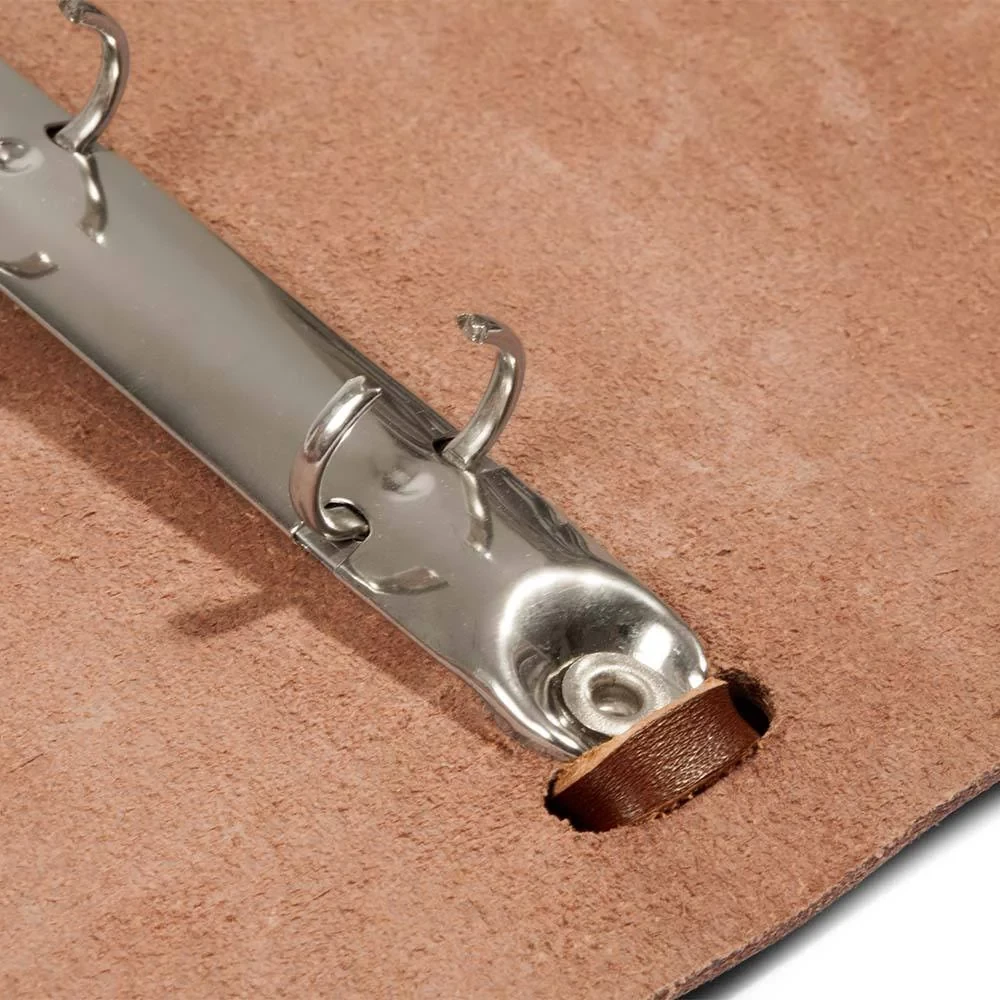 Ringbuch A5 4 Ringe Leder Dunkelbraun
