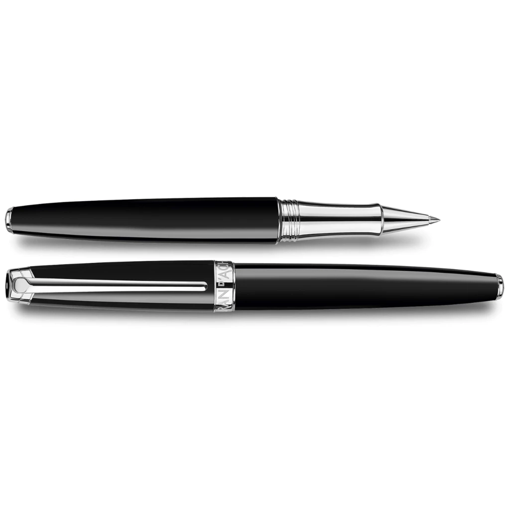 Caran d’Ache Tintenroller Léman Ebony Schwarz Rhodiniert