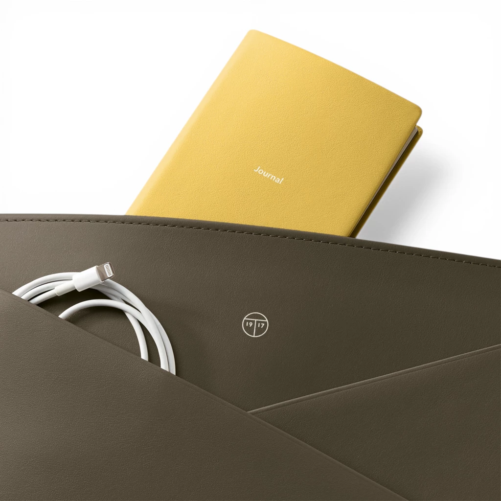Treuleben Laptoptasche Leder Dunkelgrün