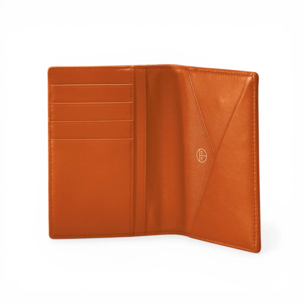Treuleben Reisepasshülle Leder Orange