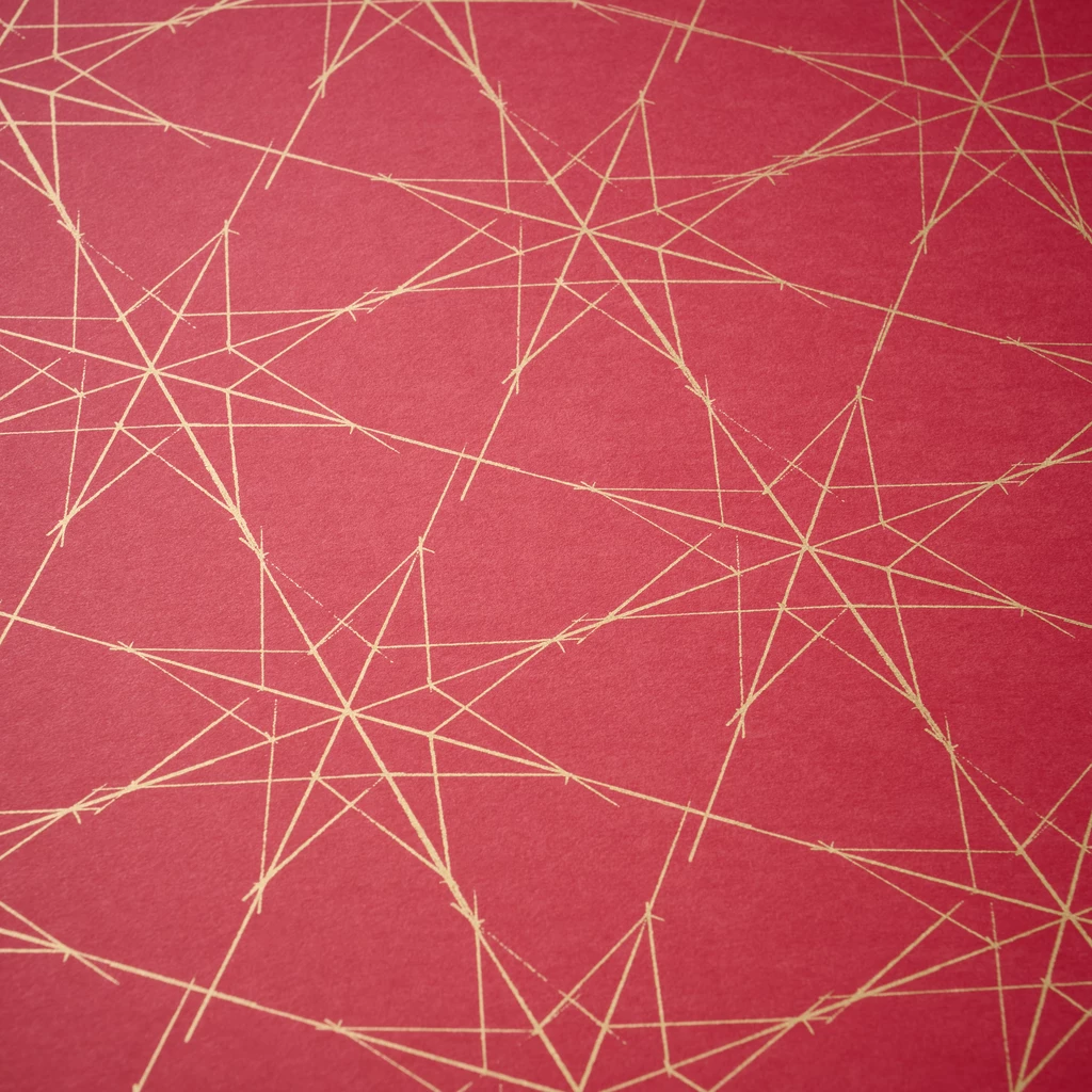 Geschenkpapier Starlines 3er-Set Rot