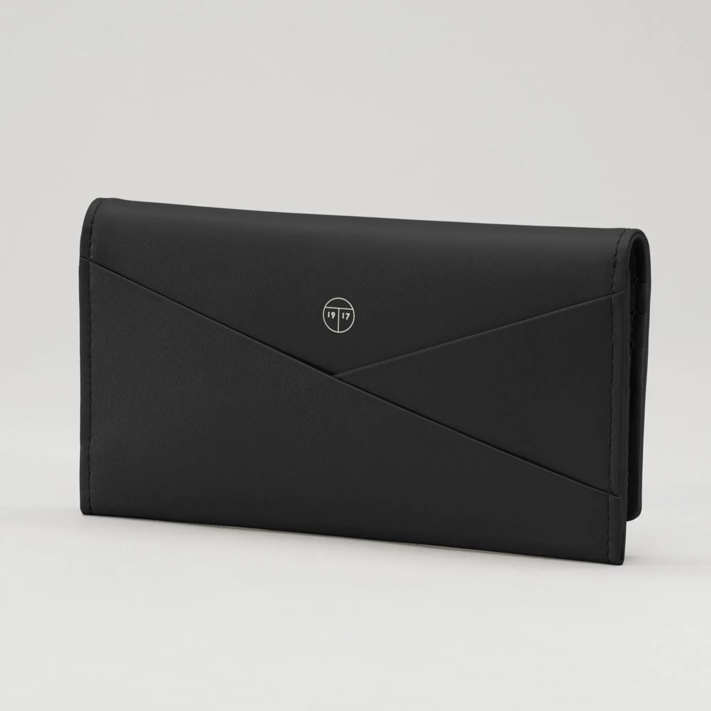 Portemonnaie Wallis Leder Schwarz