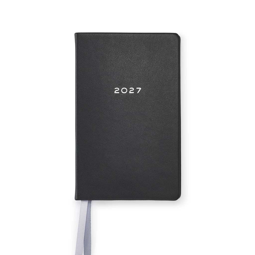 Wochenkalender 8-Days-a-Week 2027 1 Woche 2 Seiten TeBe Skin Black
