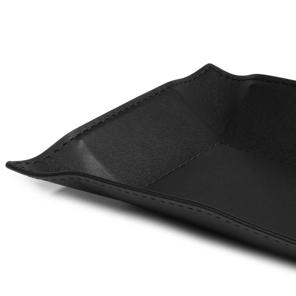 Taschenleerer Nappa Rechteckig Leder Schwarz