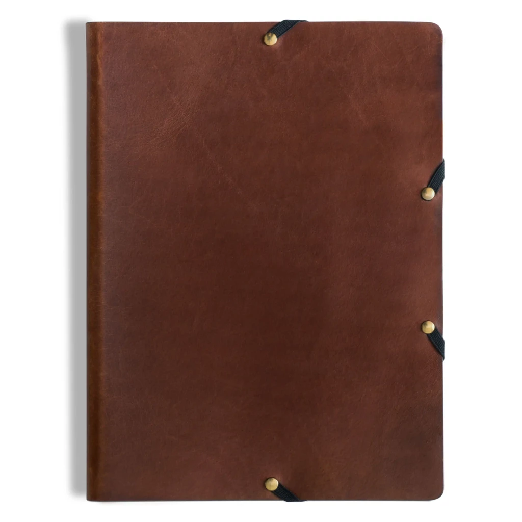 LEGENDÄR Dokumentenmappe A4 "HYDE" Leder Hellbraun
