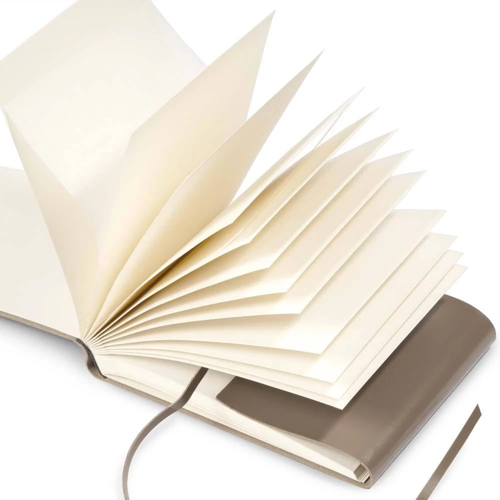 Fotoalbum mit Band 25 Blatt Leder Latte