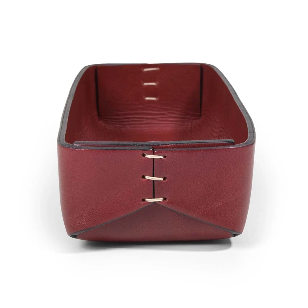 Stiftablage Stitch Schmal Leder Bordeaux